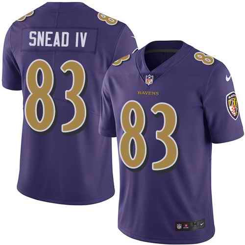 Nike Men & Women & Youth Ravens 83 Willie Snead IV Purple Color Rush Limited Jersey,We sell and wholesale Nike Men & Women & Youth Ravens 83 Willie Snead IV Purple Color Rush Limited Jersey on line form chian!